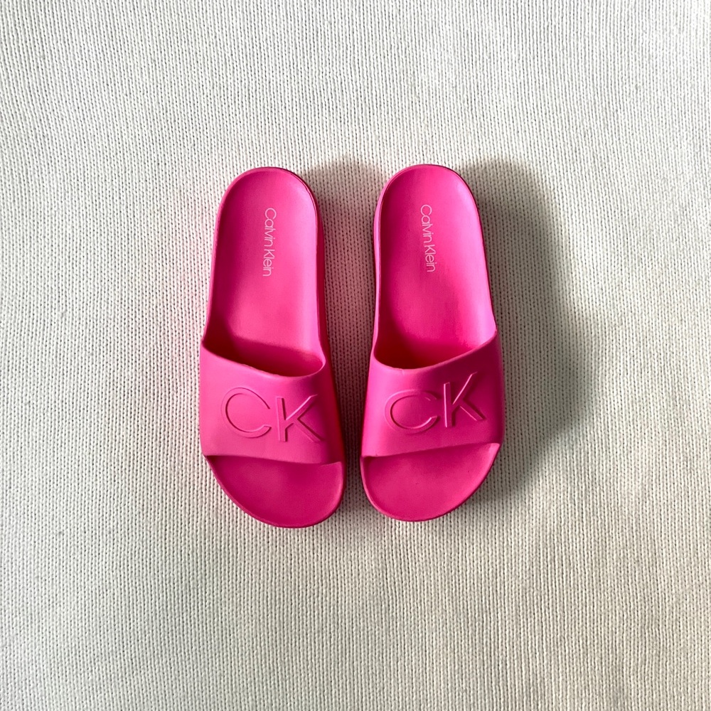 Calvin Klein Hot Pink Slides